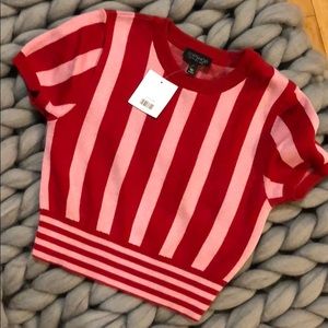 Cropped light sweater from Topshop.